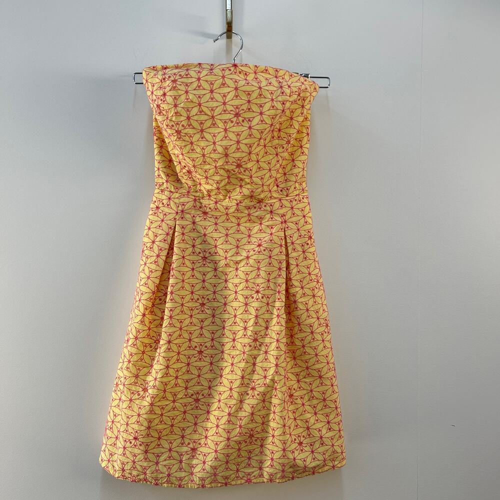 Lilly Pulitzer Felicity Starfruit Yellow Fly Away Eyelet Dress 4 Y2K Sundress - Picture 2 of 10